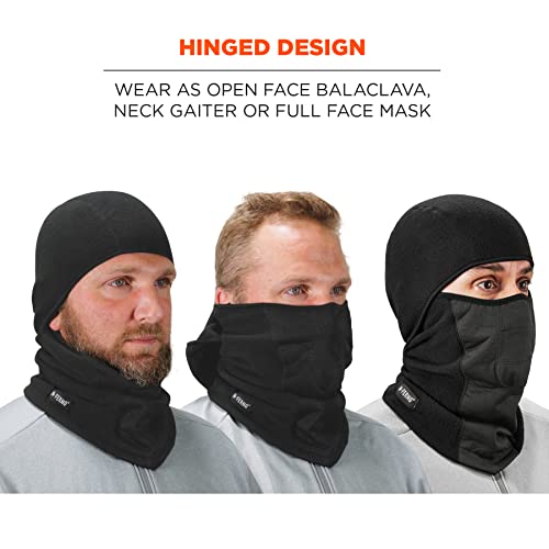 Ergodyne N-Ferno 6823 Balaclava Ski Mask, Wind-Resistant Face Mask, Hinged Design, Each, Black, One Size - Image 5