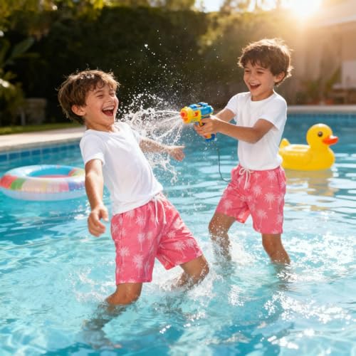 Cozople Boys Kids Swim Trunks with Compression Liner Swimwear Coconut Trees Printed Swim Shorts Summer Swimming Trunk Anti Chafe Bathing Suits Boxer Brief Swimsuits Size 14-16 - Image 3
