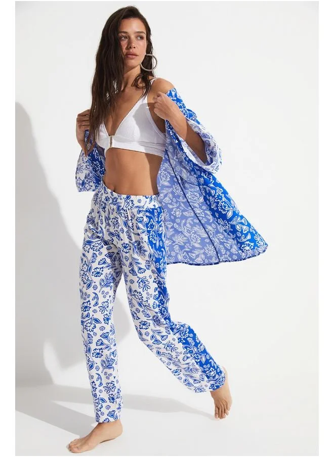 JUNE June Patterned Kimono Set Blue