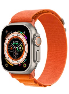 Compatible Textile Stretch Nylon Sport Strap for Apple Watch Ultra 49mm, 45mm, 44mm, 42mm - Titanium G-Hook Wristband for Series 8/7/6/SE/5/4/3/2/1 Men’s Bands.
