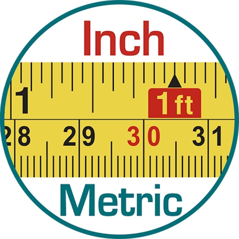 TOTAL 5m x 19mm Heavy Duty Measuring Tape with 3 Lock Buttons, Double Sided Metric & Inch Scale, Matte Anti-Glare Blade, Shockproof Rubber Case with Belt Clip, Steel Tape Measure for Construction Use - Image 3