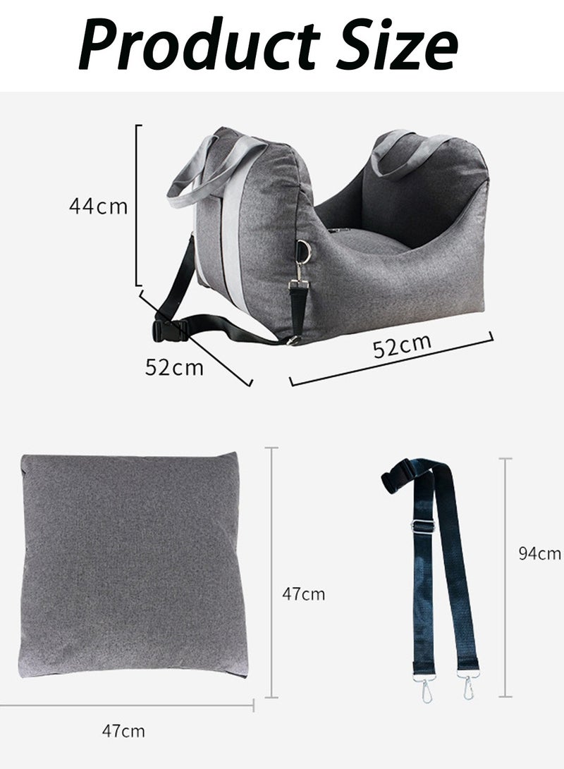 Kidle Four Seasons Pet Car Kennel Pet out Travel Dog Mat Portable Car Seat Pet Reinforce Car Booster Seat for Dog Cat Portable and Breathable Bag with Seat Belt Dog Carrier Safety Stable for Travel - Image 2