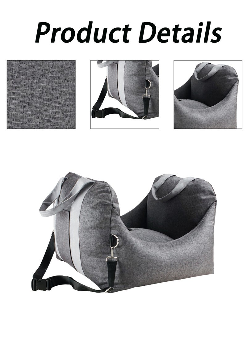 Kidle Four Seasons Pet Car Kennel Pet out Travel Dog Mat Portable Car Seat Pet Reinforce Car Booster Seat for Dog Cat Portable and Breathable Bag with Seat Belt Dog Carrier Safety Stable for Travel - Image 3