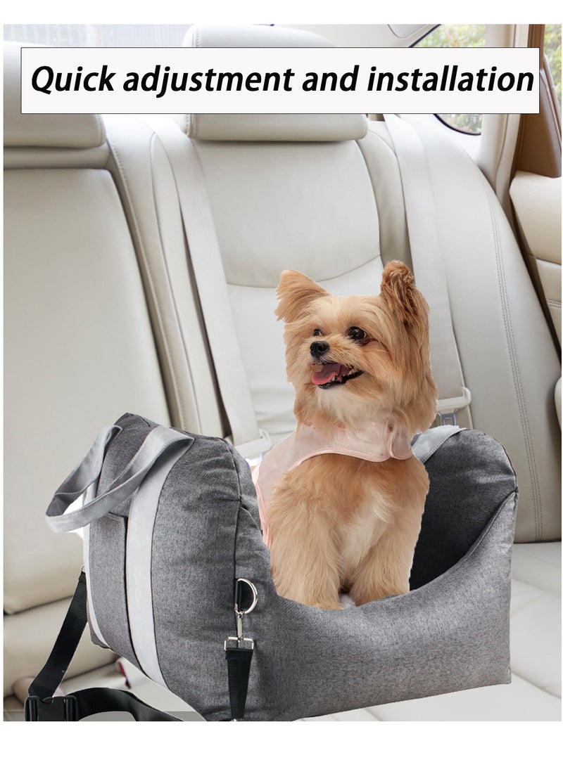 Kidle Four Seasons Pet Car Kennel Pet out Travel Dog Mat Portable Car Seat Pet Reinforce Car Booster Seat for Dog Cat Portable and Breathable Bag with Seat Belt Dog Carrier Safety Stable for Travel - Image 5