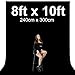 EMART EMART 8x10FT Black Photo Backdrop,High Density Polyester Fabric Black Backdrop Curtain with 4 Spring Clamps for Video - Image 2