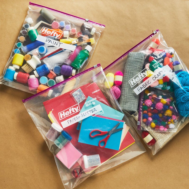 Hefty Slider Jumbo Storage Bags, 2.5 Gallon Size, 3 Boxes of 15 Bags (45 Total) - Image 1