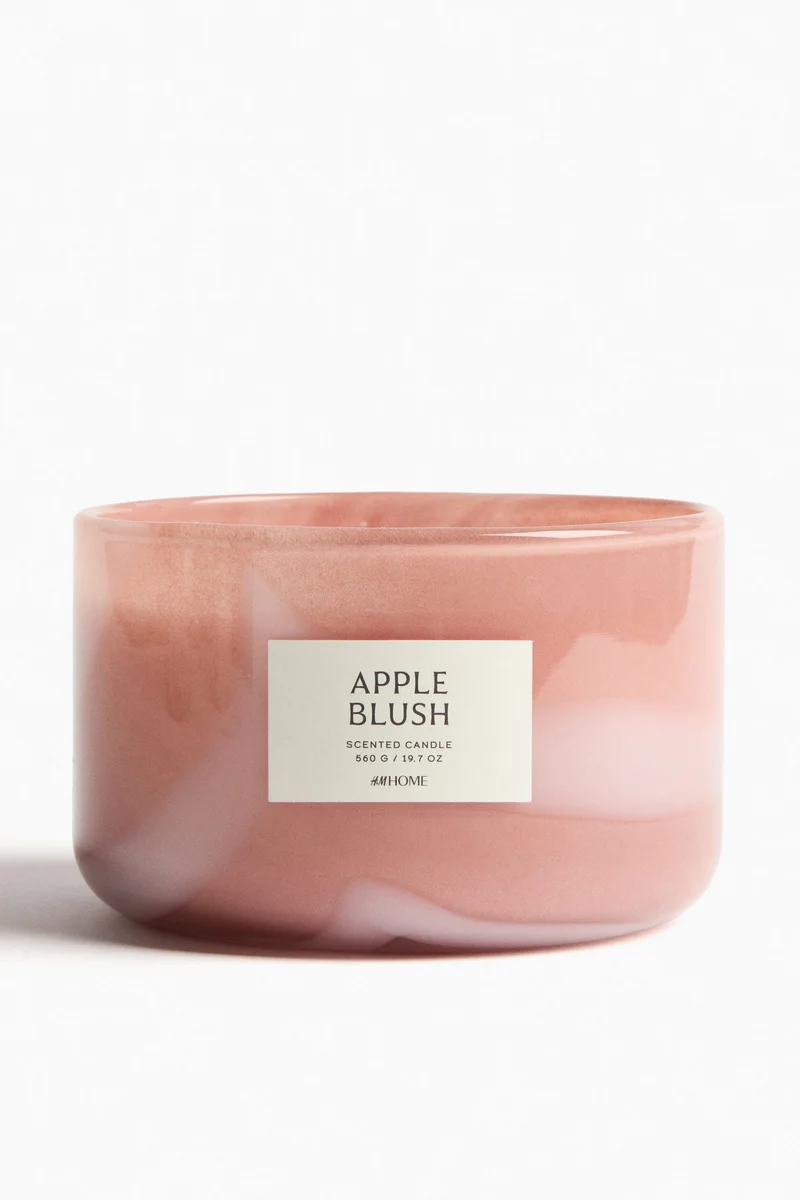 H&M Large scented candle in glass holder
