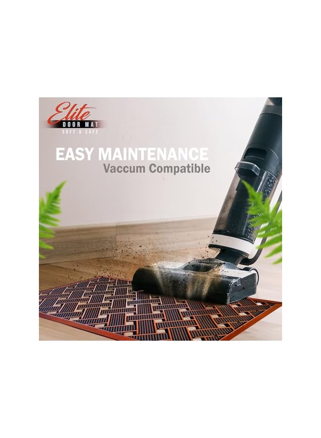 erorex Front Door Mat [ 75 x 45 cm ] Elite Heavy Duty, Non Slip Low Pile Outdoor Doormat Quick Trap Dirt Easy to Clean Welcome Mats for Entrance,High Traffic Areas,Indoor,Heavy Duty Golden Brown  - Image 5