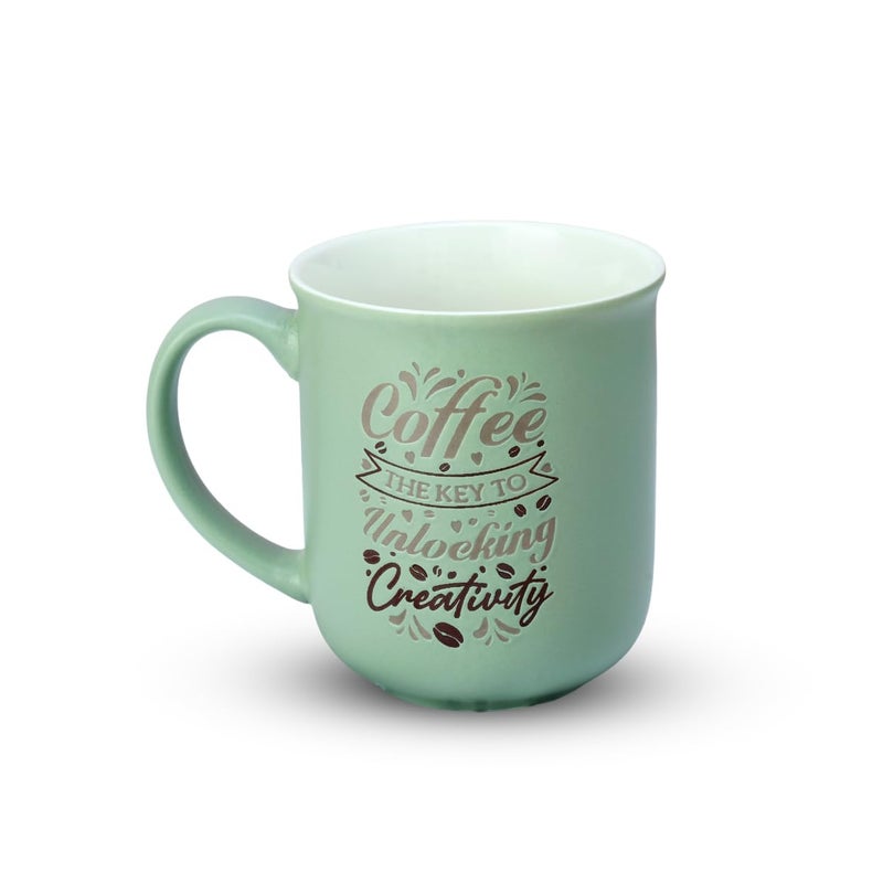 POSH Treck Premium Ceramic Coffee Mug Stylish Durable Microwave Safe Perfect for Espresso Frappe Ideal Gift for Coffee Lovers Housewarming Festival Elegant Everyday Mug Olive Green - Image 1