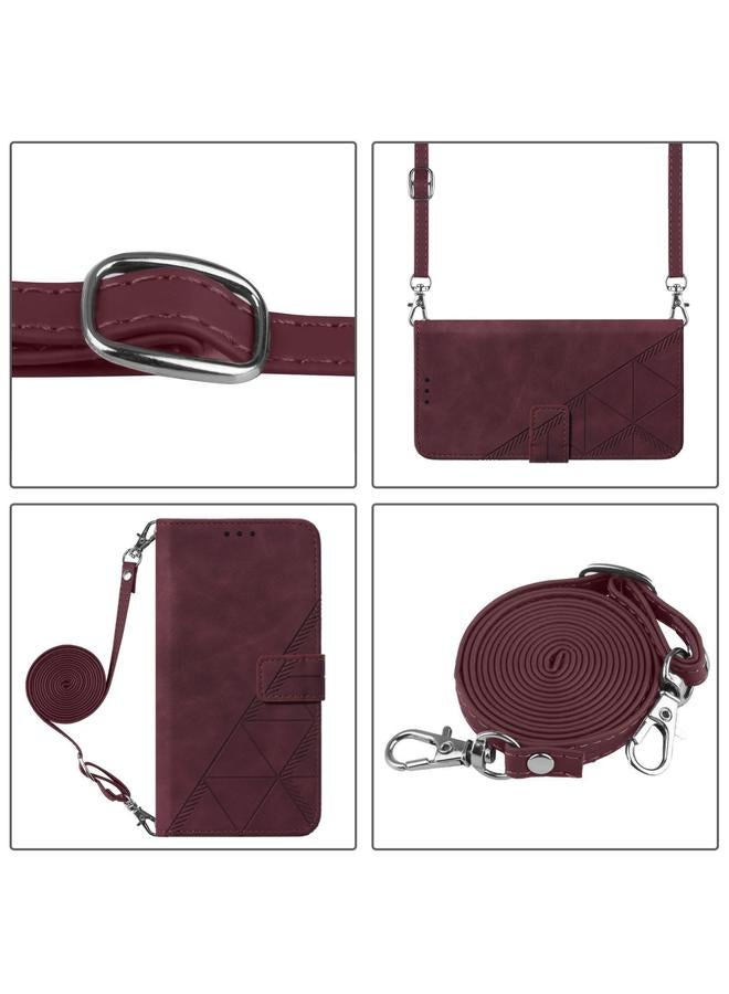 S-TOP Case For Samsung Galaxy S23 FE 5G Crossbody 3D Embossed Flip Leather Phone Case - Image 4