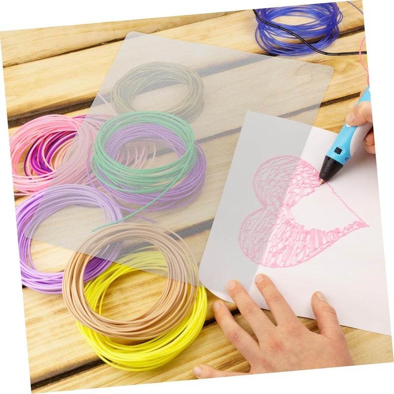 VOSAREA 10pcs Clear Pen Mat Transparent PVC Craft Mats for Drawing and Tracing Lightweight and Portable Design for Artists for Creative Projects and Artwork - Image 5