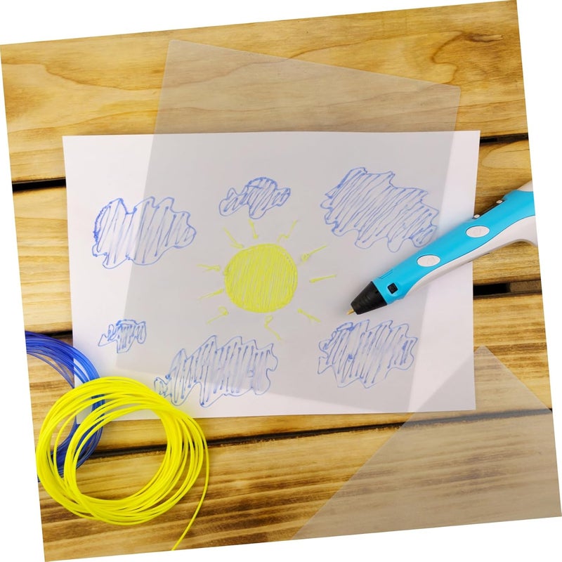 VOSAREA 10pcs Clear Pen Mat Transparent PVC Craft Mats for Drawing and Tracing Lightweight and Portable Design for Artists for Creative Projects and Artwork - Image 4