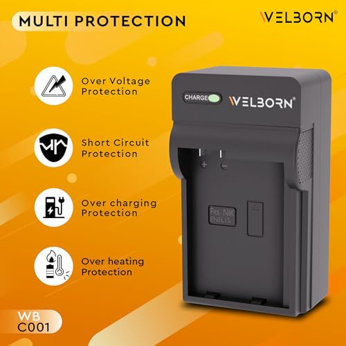 Welborn EN-EL15 Camera Battery Charger for Z7 Z7 Z6 Z6 Z5 D850 D810 D810E D810A D780 D750 D7500 D7200 D7100 D610 D600 D500 More - Image 5
