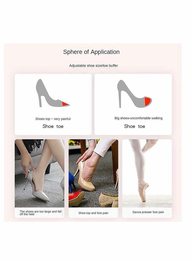 Reusable Toe Filler Inserts,Adjustable Toe Plug Shoe Too Big Inserts For Women Men Pumps Flats Sneakers (2Pair)