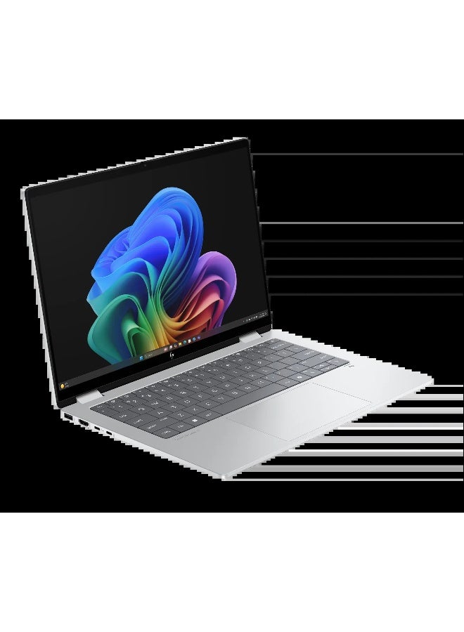 HP OmniBook X Flip 14-fm0047nr 2-in-1 - Next Gen AI Laptop With  14 Inch 2K Touchscreen Display, Intel Core Ultra 7 256V Processor/16GB RAM DDR5/1TB SSD/ Windows 11Home/ English Keyboard, Glacier Silver - Image 5