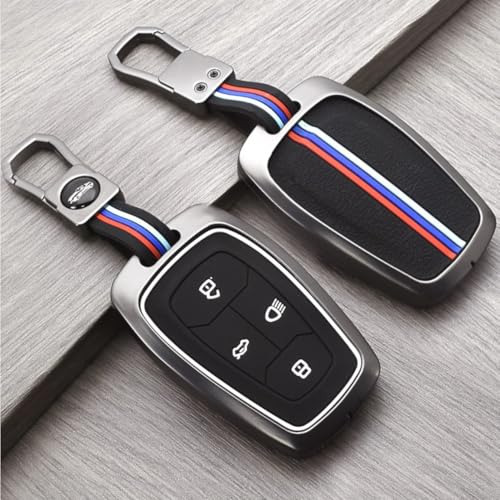 Eliane Car Accessories Key Cover Compitable for Tata Harrier Safari Nexon Altroz Tigor EV Punch Tiago EV Electric 4 Button Remote Key Metal (Push Start) - Image 3