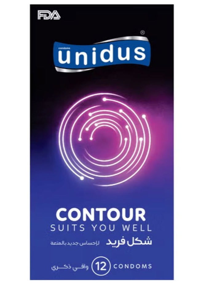 Unidus Condom - CONTOUR - Suits you Well - Lubricated Condoms for Men, Pack of 12 - Image 2