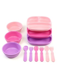 Made In Usa 3 Meals A Day Set 3 Divided Plates 3 Sets Of Utensils Bpa Free Made From Environmentally Friendly Recycled Milk Jugs Princess With 3 Wide Base Bowls - pzsku/ZADEDA66C8DA10882AF7EZ/45/_/1720692914/95085b7c-df54-42cf-93ee-0966a9f5015c