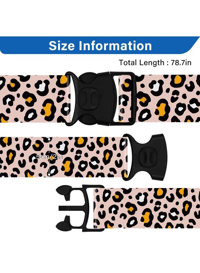 ZHOMA Luggage Straps for Suitcases, Travel Adjustable Belt with Quick Release Buckle, Heavy Duty Nylon Bag Packing Strap, Unique Bright Identifiers Business Travel Accessories (2 Pack)-Flower Garden - Image 3