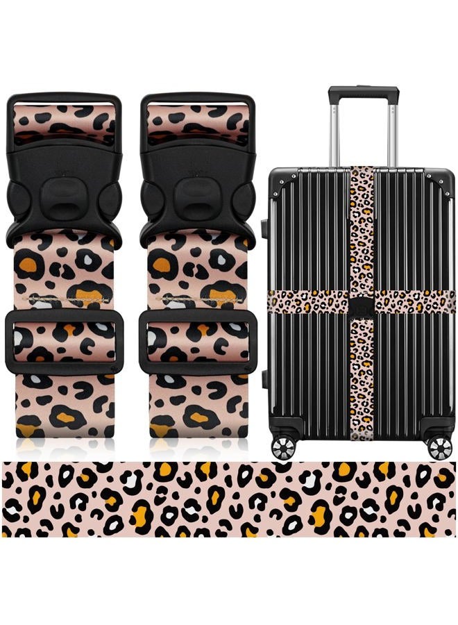 ZHOMA Luggage Straps for Suitcases, Travel Adjustable Belt with Quick Release Buckle, Heavy Duty Nylon Bag Packing Strap, Unique Bright Identifiers Business Travel Accessories (2 Pack)-Flower Garden - Image 1