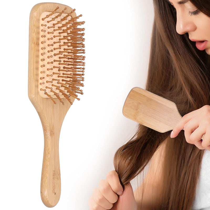 klarako Bamboo Hairbrush, Hairbrush Hair Care Hair Protective for Hair Salon for Home - Image 3