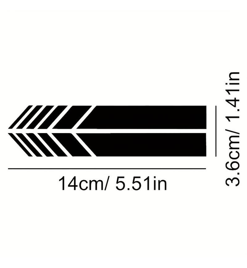 1 Pair Car Side Mirror Striped Stickers Black Anti Scratch Decorative - Image 4