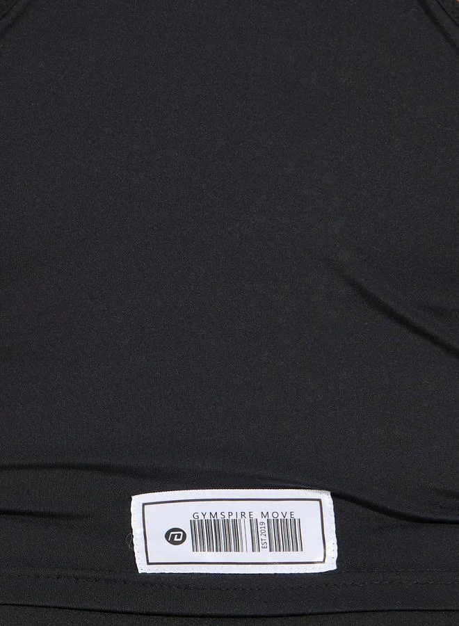 Styli Styli Gymspire Edition- Label and Logo Racerback Longline Sports Bra