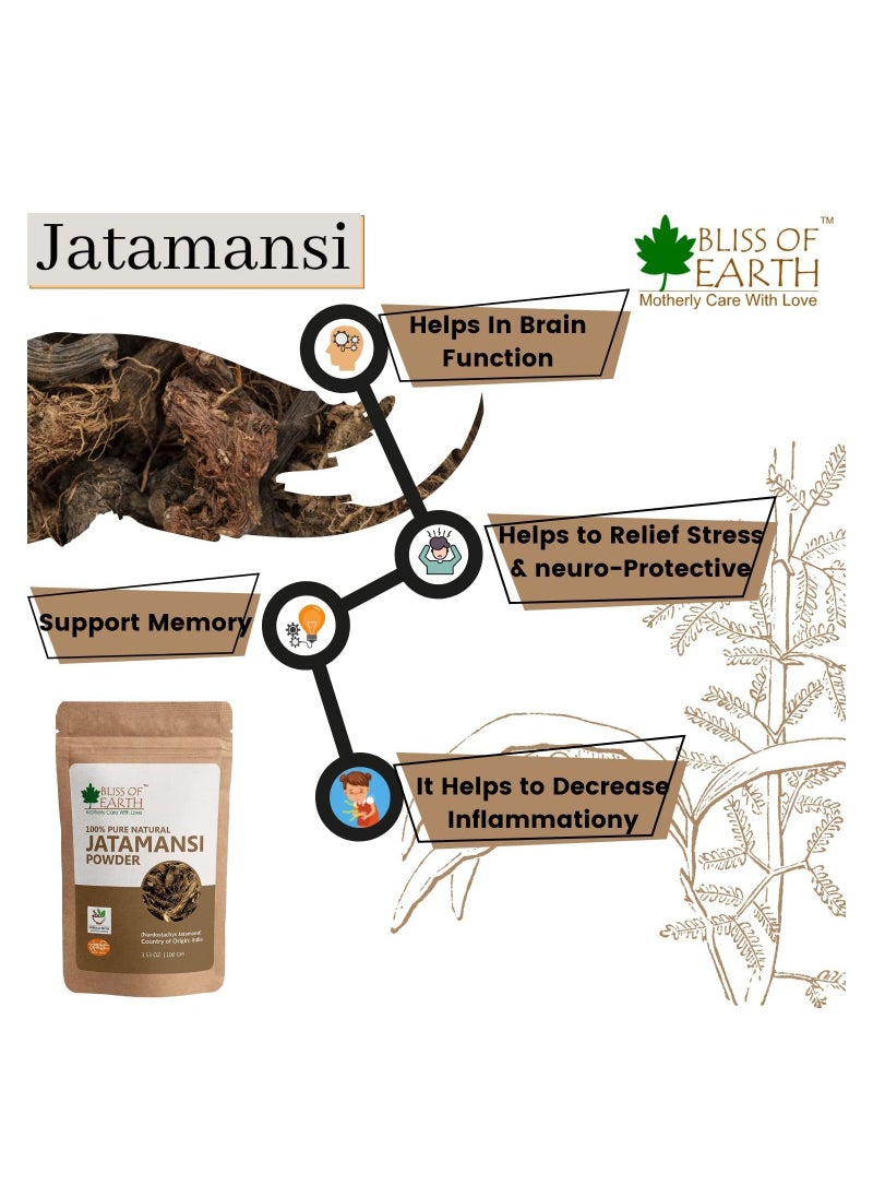 BLISS OF EARTH Bliss Of Earth Pure Natural Jatamansi Powder Neem Leaves Powder 100 Gm Pack Of 2  - Image 5