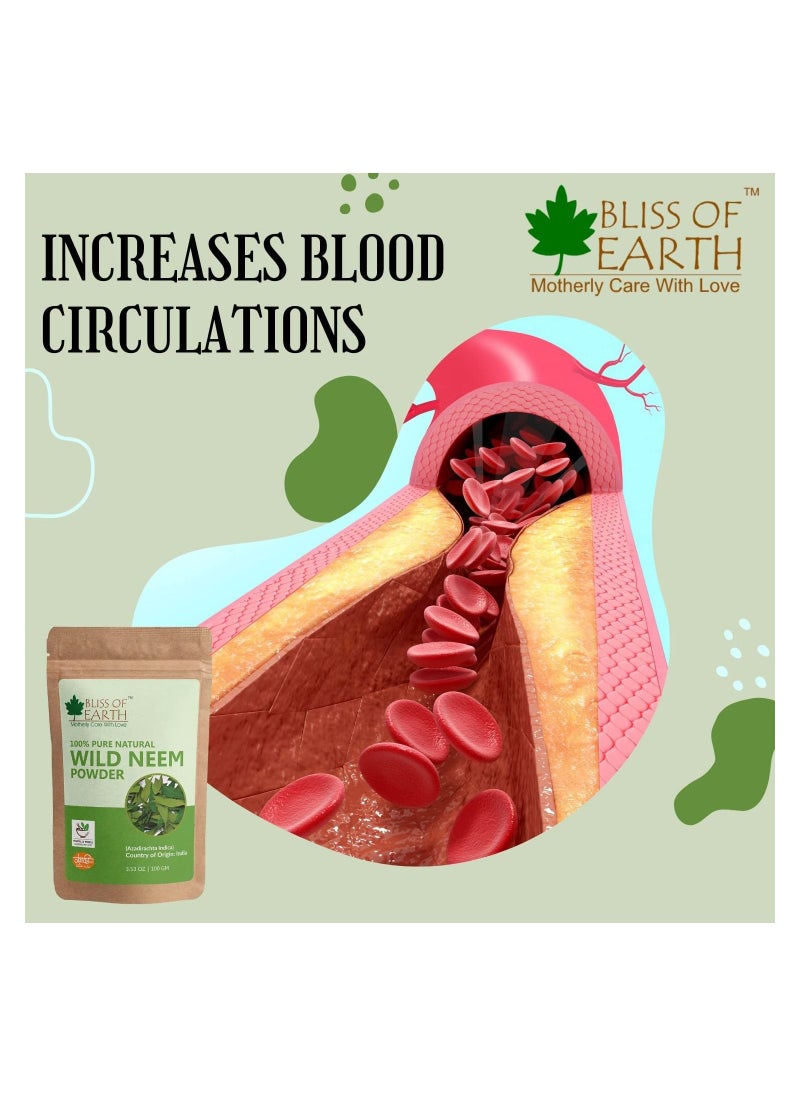 BLISS OF EARTH Bliss Of Earth Pure Natural Jatamansi Powder Neem Leaves Powder 100 Gm Pack Of 2  - Image 4