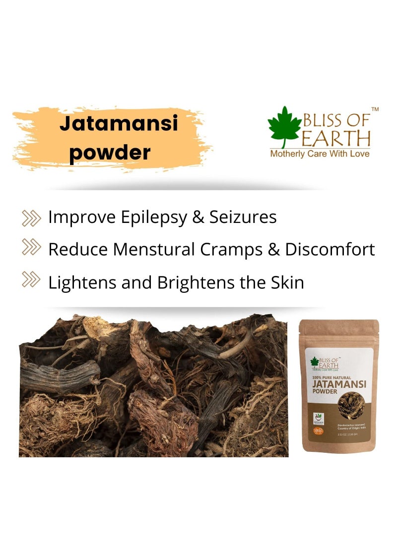 BLISS OF EARTH Bliss Of Earth Pure Natural Jatamansi Powder Neem Leaves Powder 100 Gm Pack Of 2  - Image 2