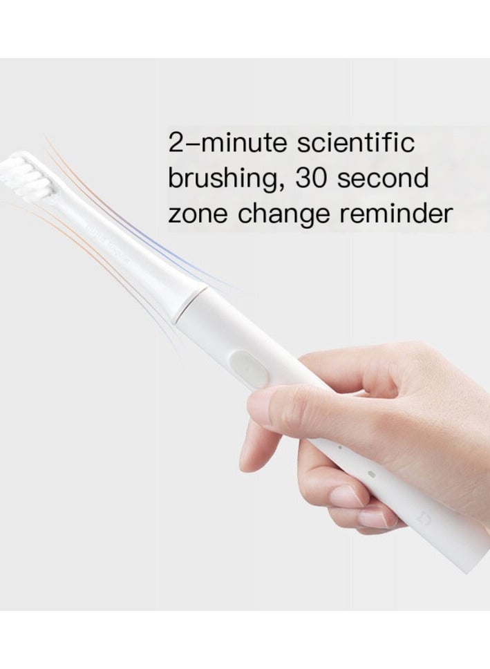 Xiaomi T100 Sonic Electric Adult Ultrasonic Automatic Toothbrush USB Rechargeable Waterproof Gum Health Tooth Brush With 1 Toothbrush Head White - Image 4