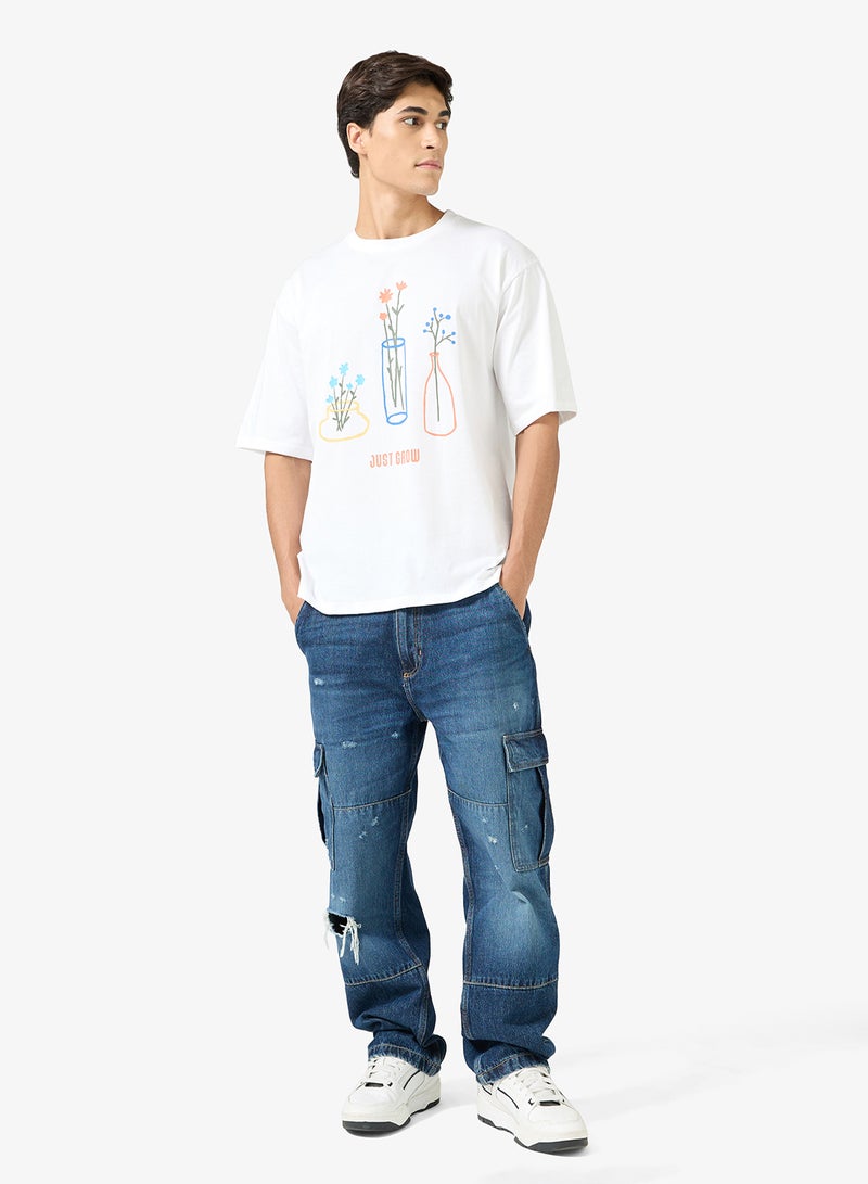 Seventy Five Graphic Print Oversized T-Shirt - Image 4