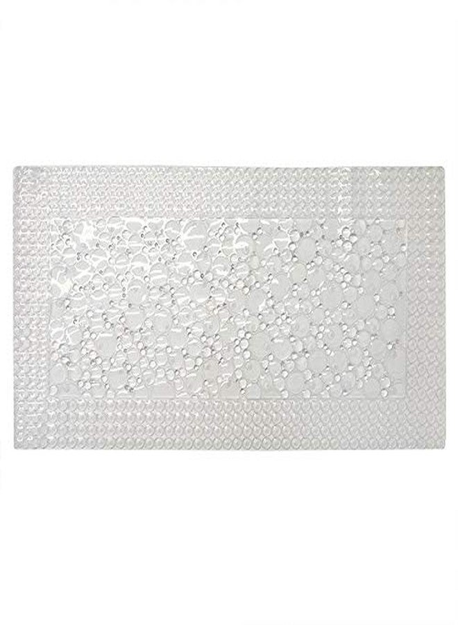 Popular Bath حصيرة حوض الاستحمام الشهيرة مع فقاعات ودوائر، 20x40، شفافة - Image 2