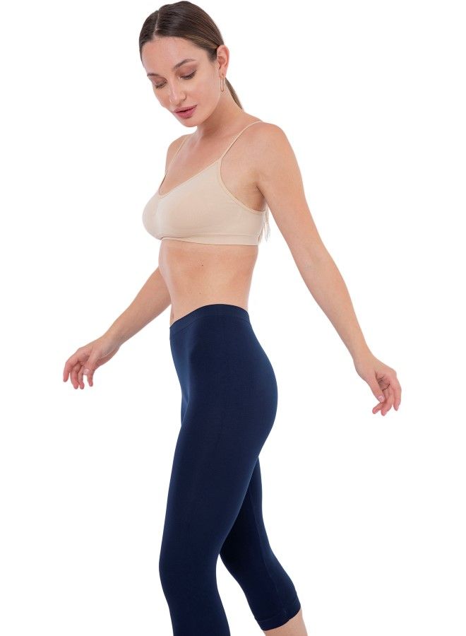 Carina Elastic Waist Pantacourt Legging - Image 2