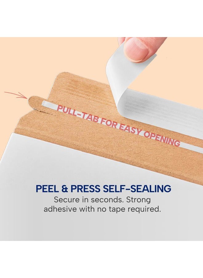 BOX USA Self-Seal Stay Flat Mailer, Stayflats® Brand, White, 11" x 13 1/2" (Pack of 100) - Image 4