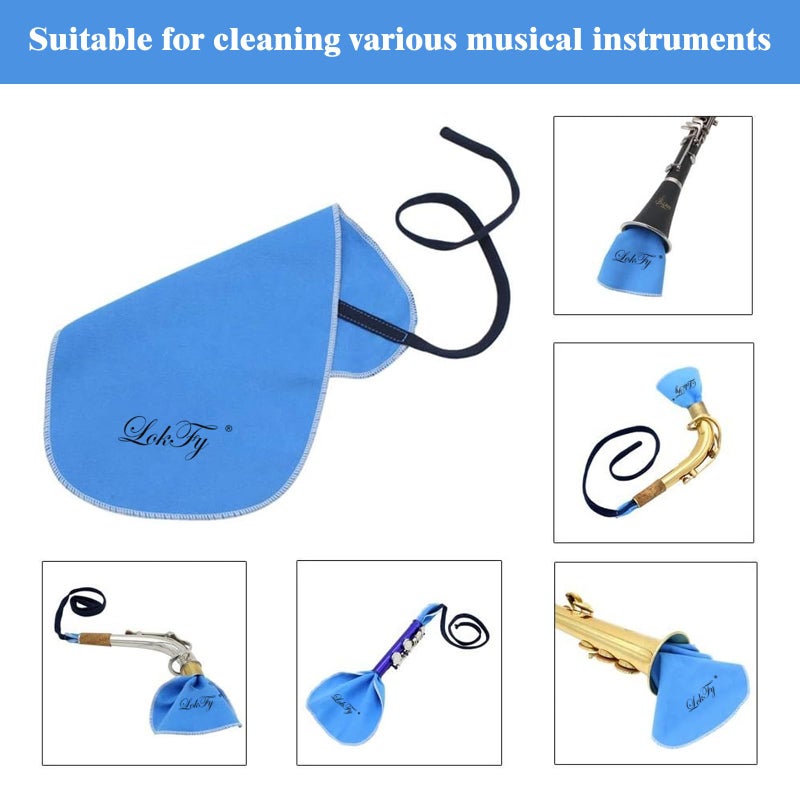 LokFy Cleaning Cloth for Inside Tube Suitable for Clarinet Piccolo Flute Sax Saxophone (Blue) - Image 5