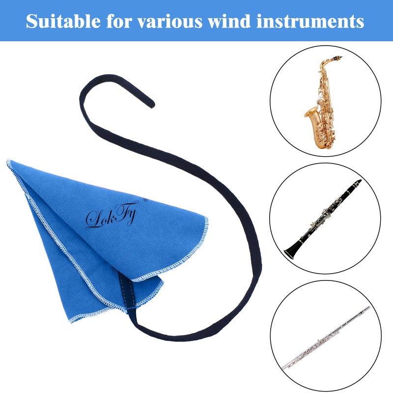 LokFy Cleaning Cloth for Inside Tube Suitable for Clarinet Piccolo Flute Sax Saxophone (Blue) - Image 4