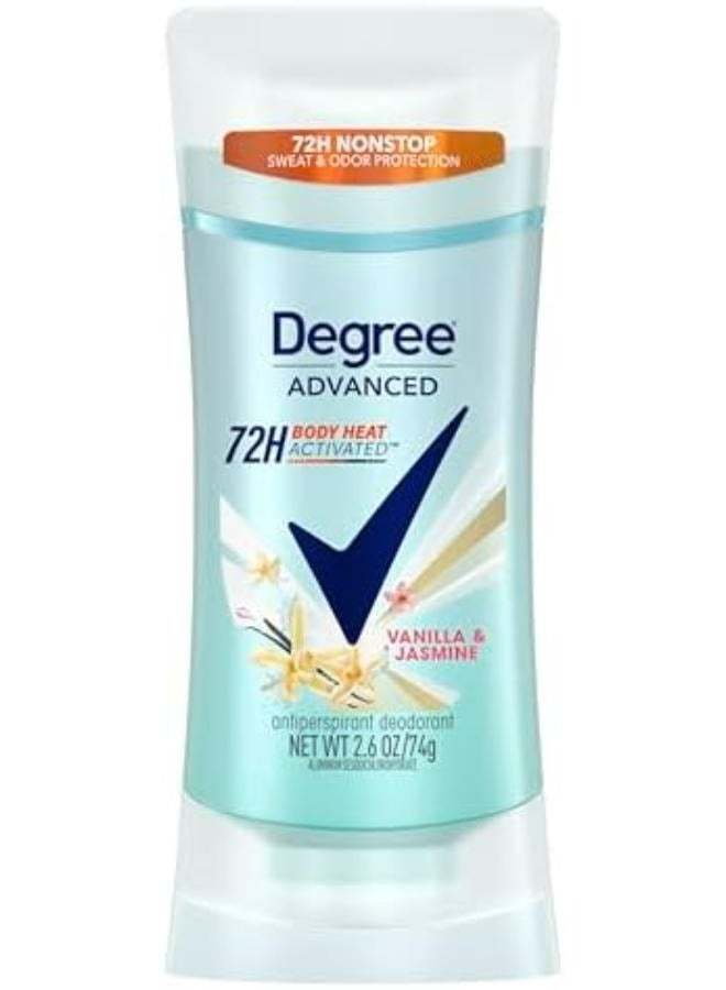 Degree Advanced Protection Antiperspirant Deodorant Vanilla And Jasmine for 72-Hour Sweat And Odor Control 74g - Image 1