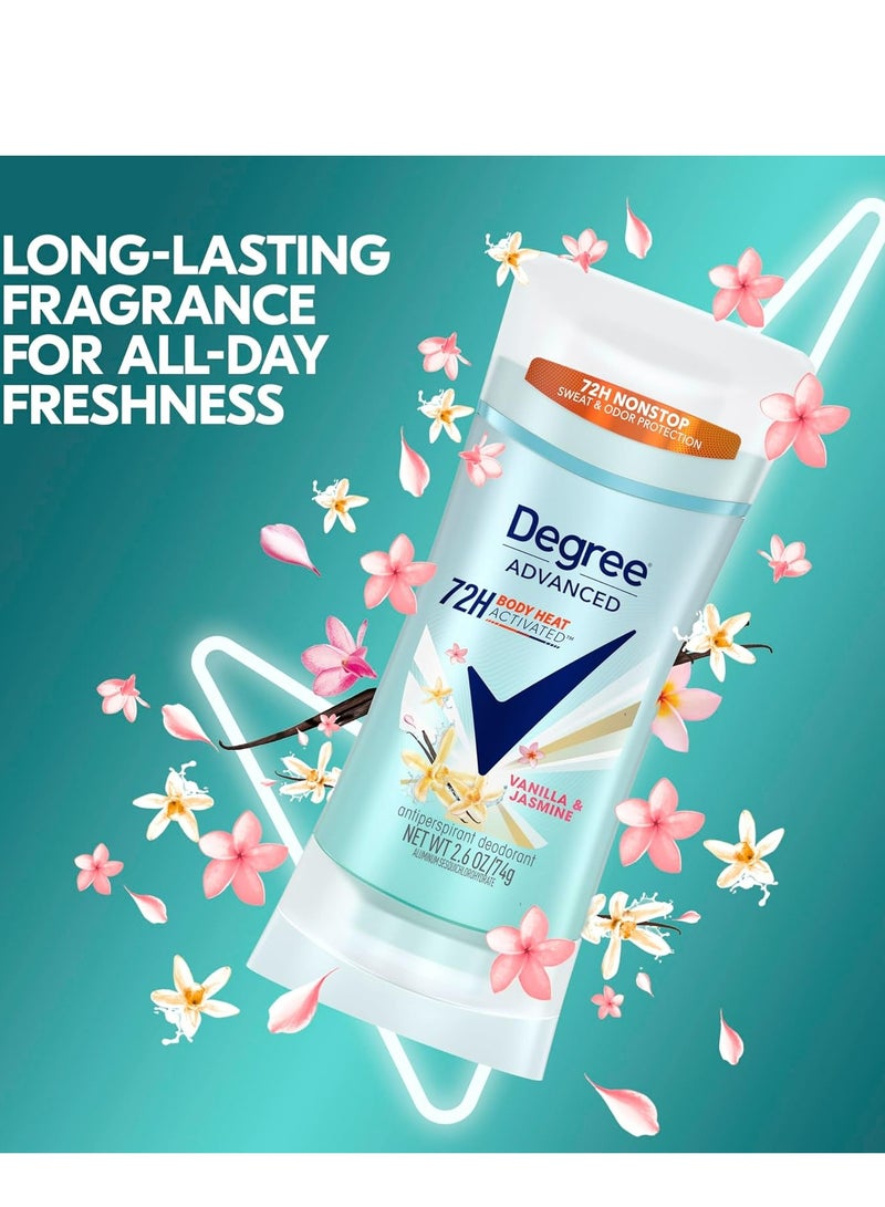 Degree Advanced Protection Antiperspirant Deodorant Vanilla And Jasmine for 72-Hour Sweat And Odor Control 74g - Image 2
