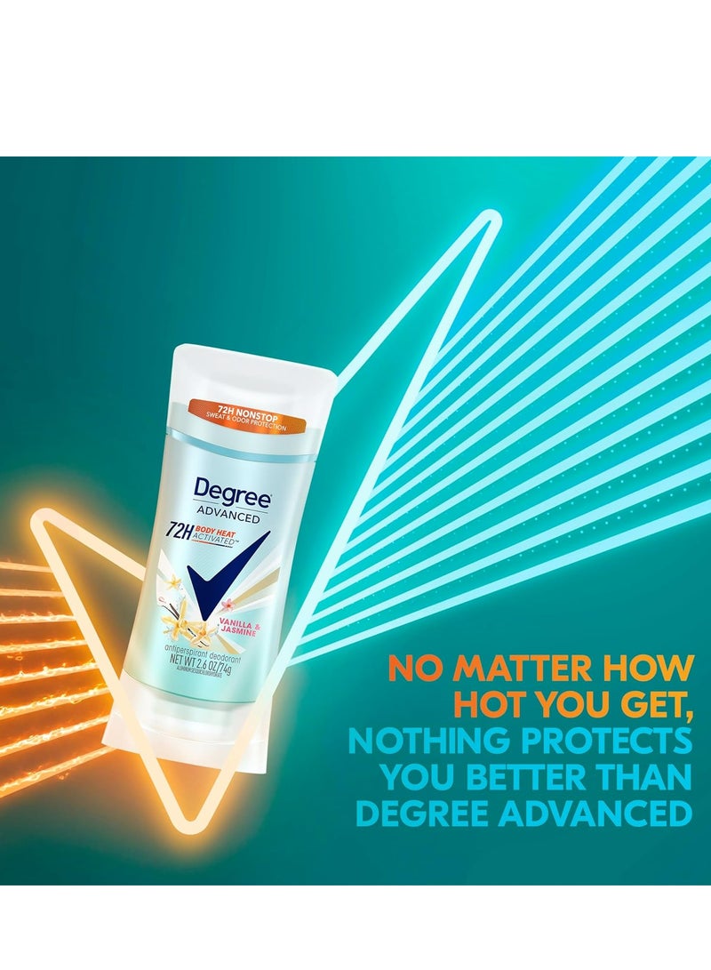 Degree Advanced Protection Antiperspirant Deodorant Vanilla And Jasmine for 72-Hour Sweat And Odor Control 74g - Image 3