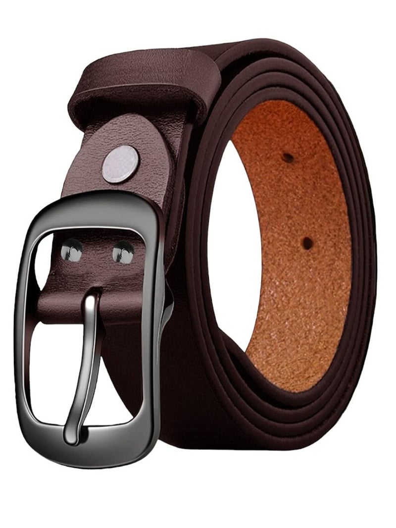ZORO Men's Genuine Leather Belt for Men | (Formal/Casual) (BROWN 18, 42) - Image 5