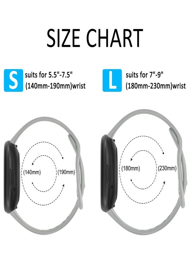 اي كي مجموعة من 3 أساور رياضية متوافقة مع ساعات Fitbit Sense 2 / Sense / Fitbit Versa 4 / Versa 3، للرجال والنساء، أساور كلاسيكية ناعمة لساعات Fitbit Sense 2 / Sense / Versa 4 / Versa 3 الذكية - Image 3