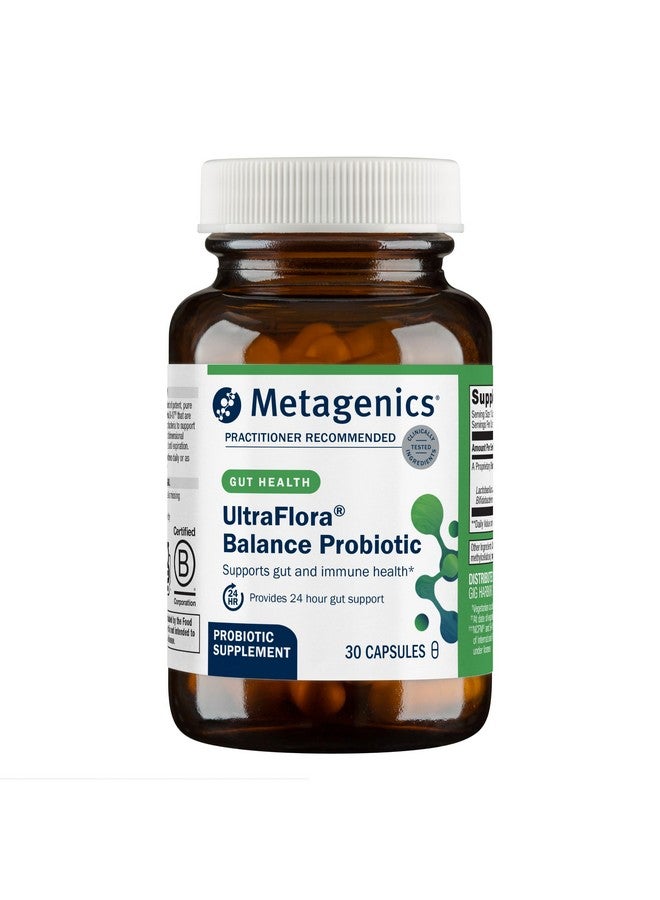 Metagenics UltraFlora Balance Probiotic - Daily Gut Health Supplement* - Offers Digestive & Immune System Support* - Vegetarian, Non-GMO & Gluten-Free - 30 Capsules - Image 1