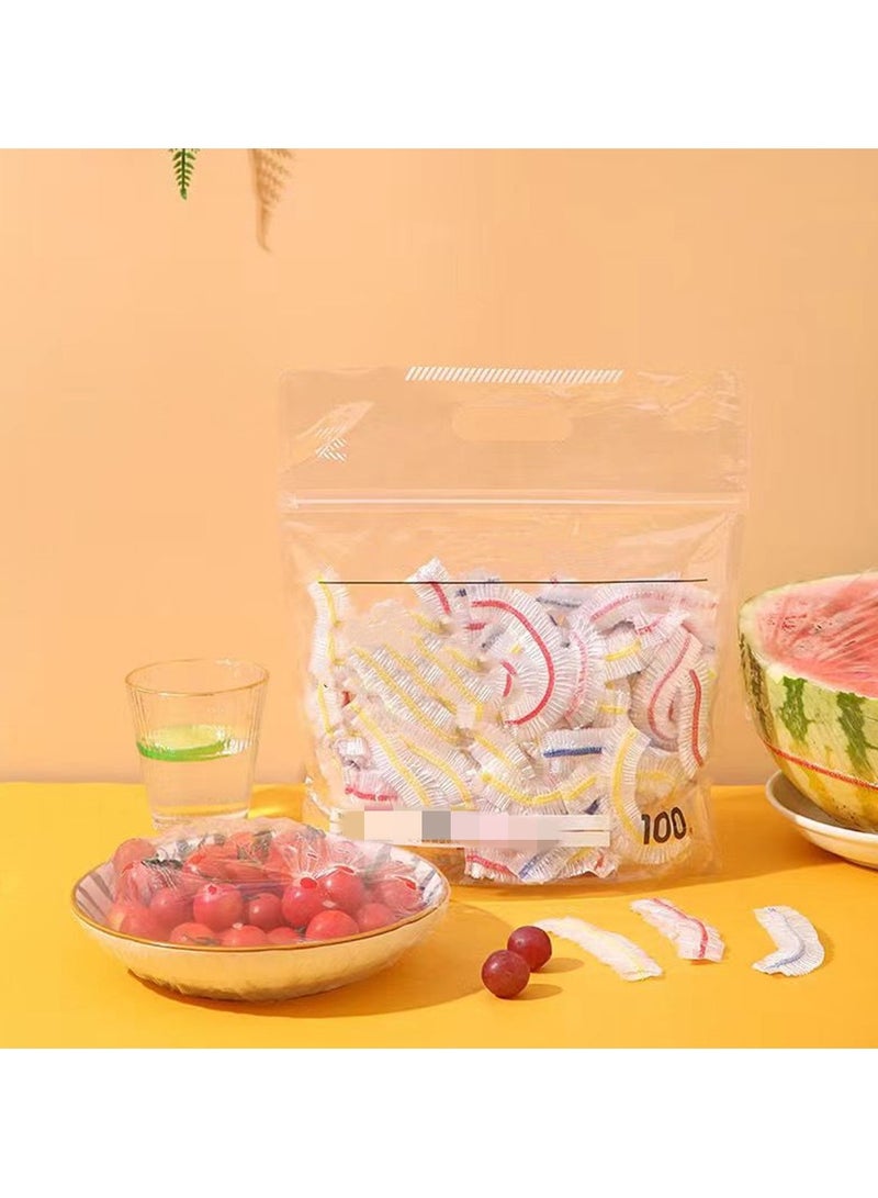 100Pcs 38CM Disposable Food Cover Food Grade Kitchen Storage Elastic Plastic Storage Accessories  - Image 1