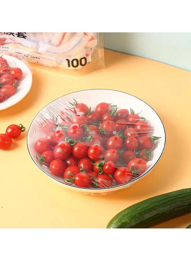 100Pcs 38CM Disposable Food Cover Food Grade Kitchen Storage Elastic Plastic Storage Accessories  - Image 5