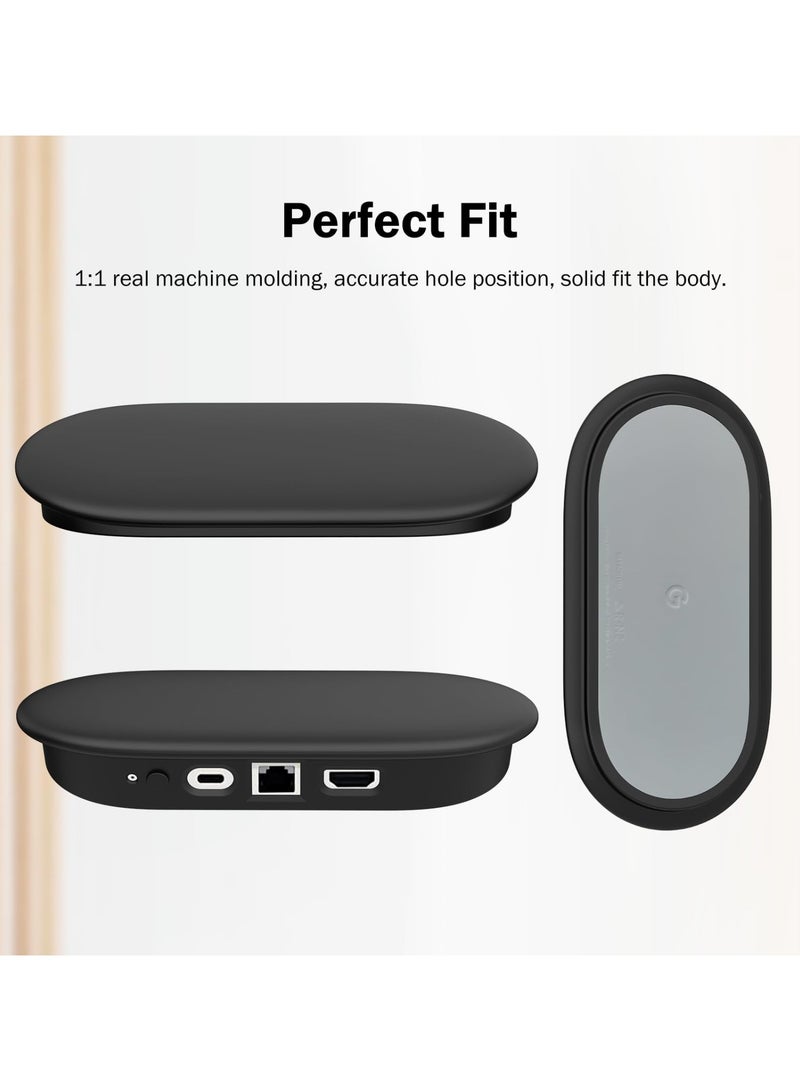 Host Protective Case Suitable for Google TV Streamer 4K Anti Drop Silicone Protective Case (Black) - Image 3