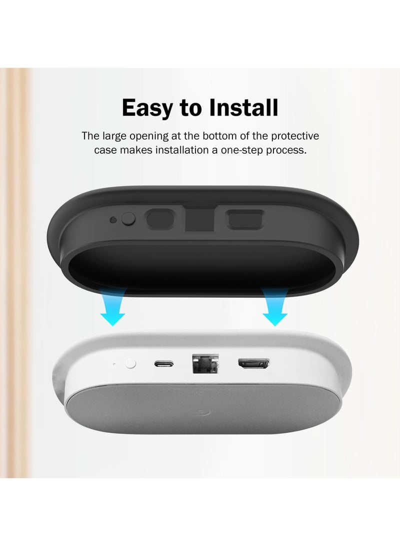 Host Protective Case Suitable for Google TV Streamer 4K Anti Drop Silicone Protective Case (Black) - Image 4