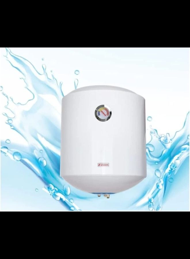 زينث سخان مياه 50 لتر ضمان 5 سنوات سخان مياه أفقي سخان مياه عمودي 50 لتر مع 2 قطعة خرطوم مرن - Image 2
