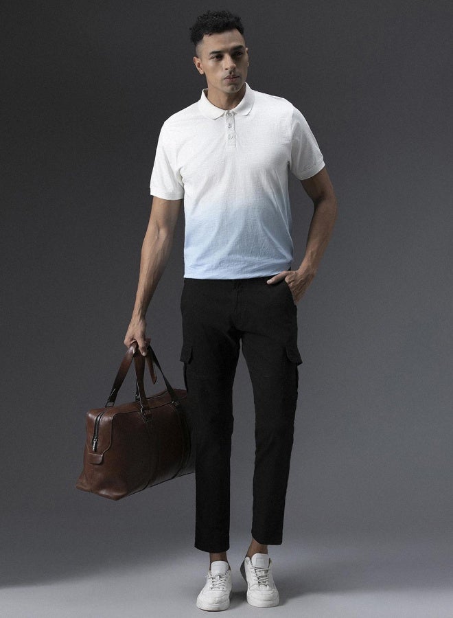 HIGH STAR Men's Black Cotton Blend Solid Pattern Full Length Cargo Regular Fit Trouser  - Image 5