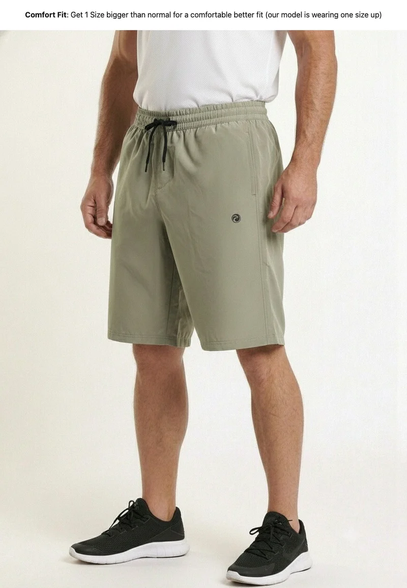 بريما إيس رجالي 3/4 Pants عشاق الجيم بريميوم Olive Green